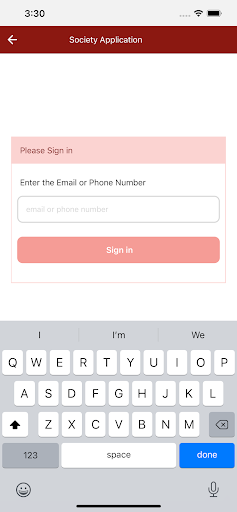 Lexicon Society Management App Screen 2