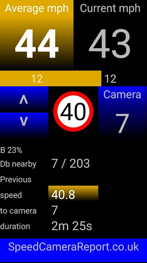 Average speed camera (Avg Spd) Screen 3