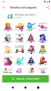 Screenshot 2 Stickers de Fall Guys para WA android