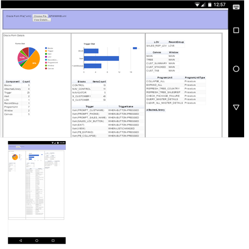FormsDashboard For OracleForms Screen 2