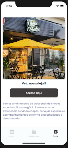 Android application Chope Do Mestre - Fidelidade screenshort
