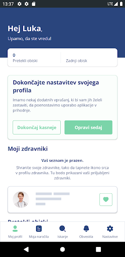 Android application Zdravniki za paciente screenshort