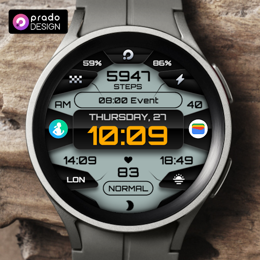 Android application PRADO X164 Digital Watch Face screenshort
