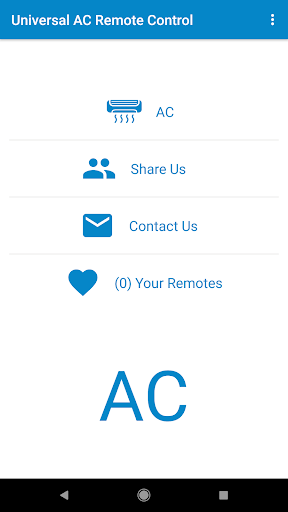 Android application Remote AC Universal screenshort