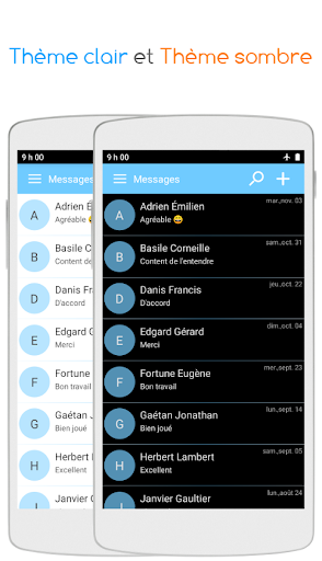 Application d'envoi de SMS Capture d'Écran de l'Application Android 2