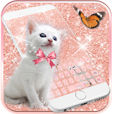 Rose gold Kitty Keyboard Theme icon