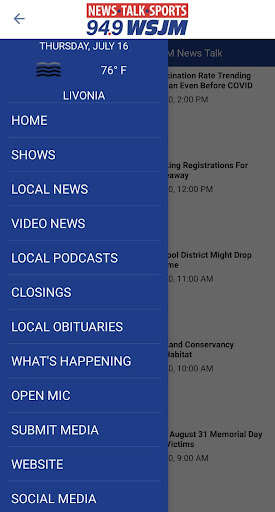 Android application News/Talk/Sports 94.9 WSJM screenshort