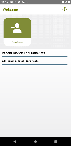Android application QTF Trial Data Collection screenshort