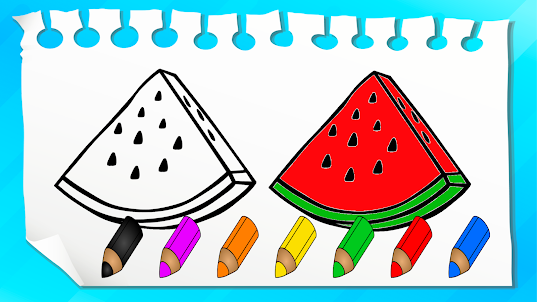 Coloring book Fruits