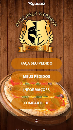 Android application Pizzaria Esparta screenshort