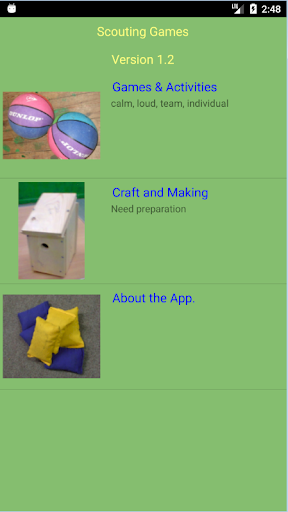 Android application Scouting Games screenshort