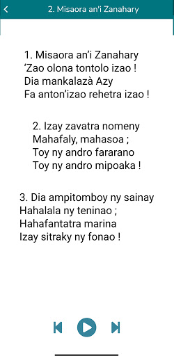 Fihirana audio Screen 2