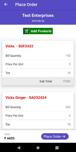 Mahaveer Marketing - Order Man Screen 2