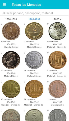 Android application Argentine Coins screenshort