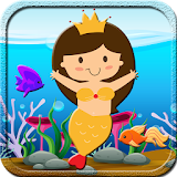 Puzzles with small fishes icon