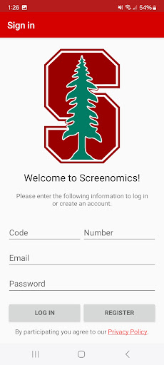 Android application Stanford Screenomics screenshort