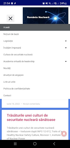 Android application România Nucleară screenshort