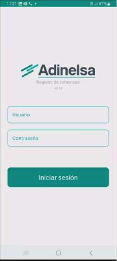 Android application Cobranzas Adinelsa screenshort