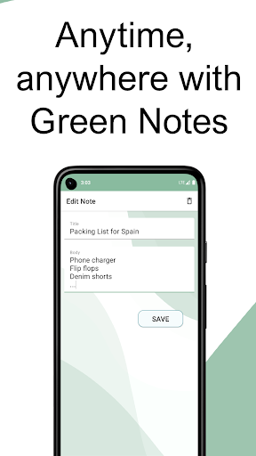 Green Notes Screen 3