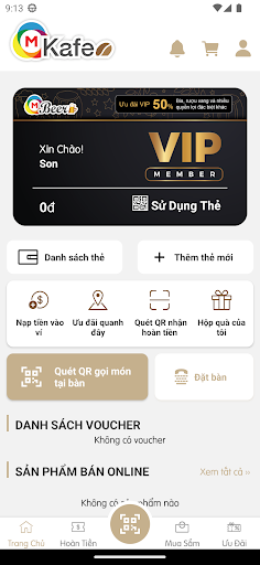 Android application mKafe screenshort