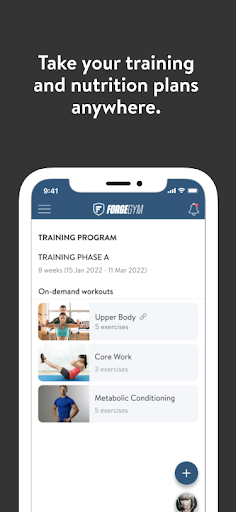 Android application Forge Gym screenshort