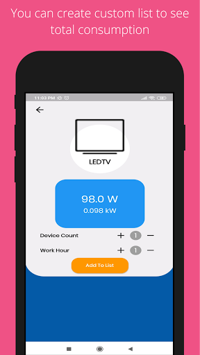 Electric Consumption Screen 2