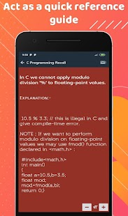 C Programming Recall Screenshot