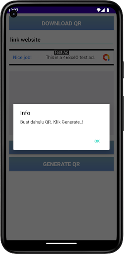 Aplikasi pemindai QR Code Screen 3