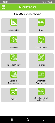 Android application Seguros la Agrícola screenshort