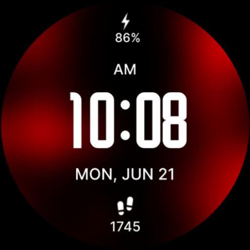 Red Elegant Pro Watch Face Logo