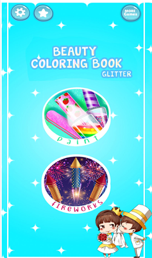 Android application Beauty Glitter coloring game screenshort