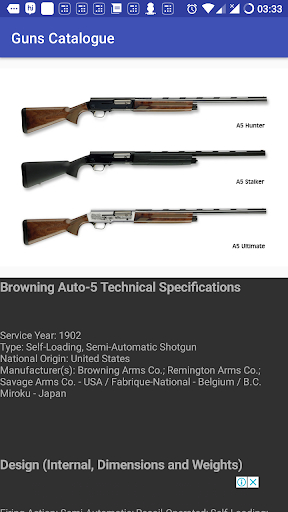 Guns Catalogue Screenshot 1 - AppWisp.com