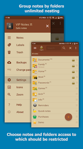 Android application VIP Notes (trial) screenshort