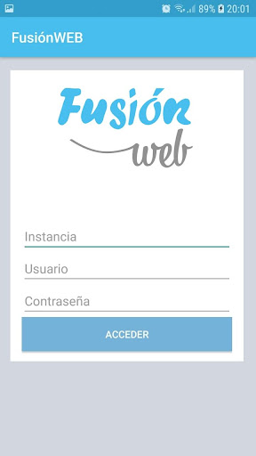Android application FusiónWEB screenshort