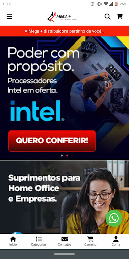 Android application Mega + Distribuidora screenshort