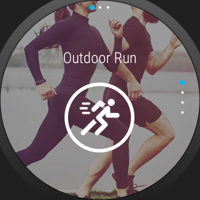 Android application Fitness (Round Screen) Demo screenshort