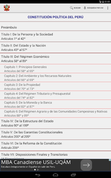 Screenshot 11 Constitución Política del Perú android