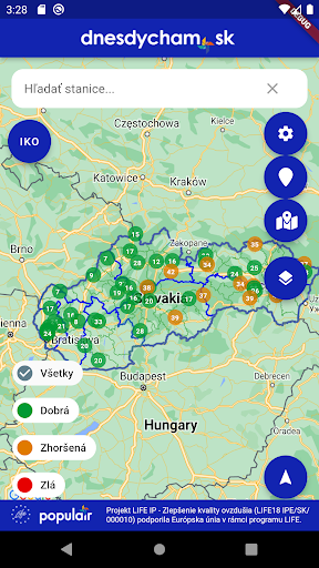 Android application Dnes dýcham screenshort
