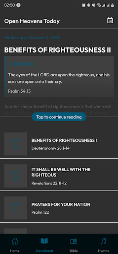 Open Heavens Devotional Screen 3