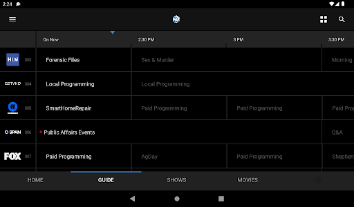 Screenshot of HTC TV MAX