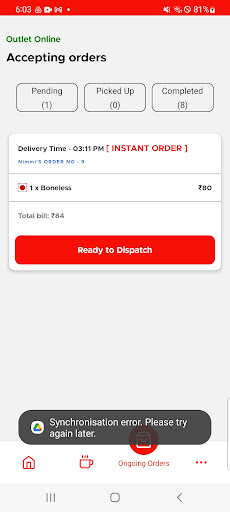 Android application MeatHouz Vendor screenshort