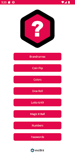 Android application Randomaker screenshort