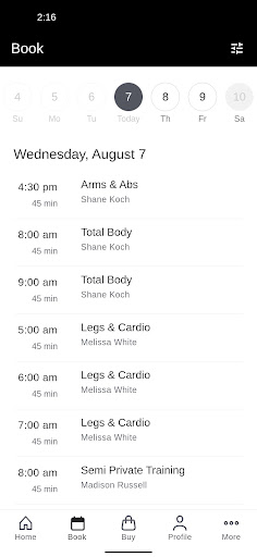 HUSTLE Fitness Screen 2