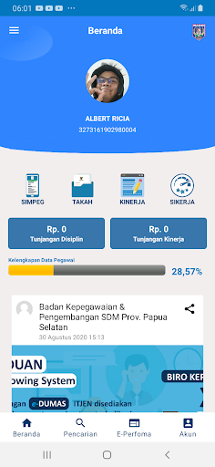 MOBILE SIMPEG - PAPUA SELATAN Screen 2