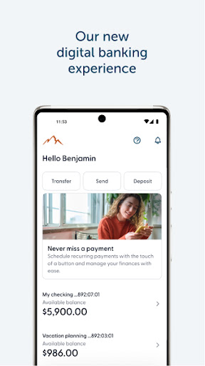Android application Wasatch Peaks Credit Union screenshort