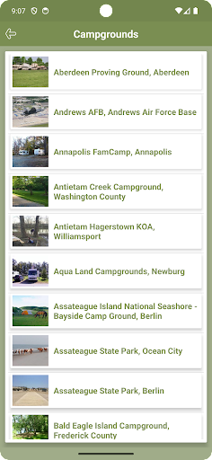 Maryland Campgrounds Screen 3