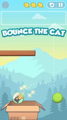 Cat Bounce - Physics Puzzles - Screenshot 2
