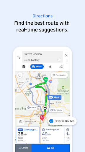 NAVER Map, Navigation screenshot 3