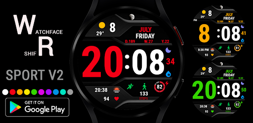 Android application Sport V2 Watch Face Wear OS screenshort