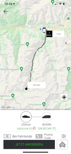 App Taxi BVZ Screenshot